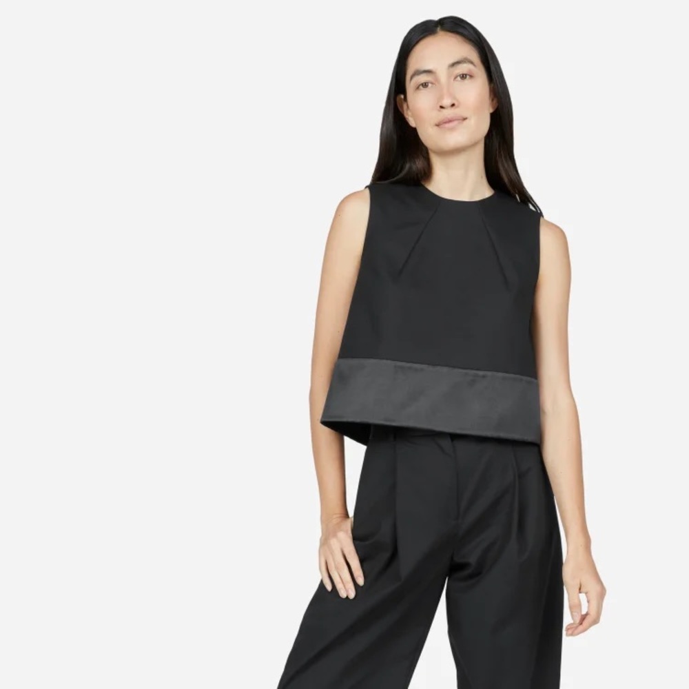 Everlane E2 Open Back Top - black